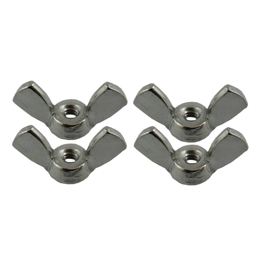 HOME PAK 4 Pack #6-32 18.8 Stainless Steel Wing Nuts | Home Hardware