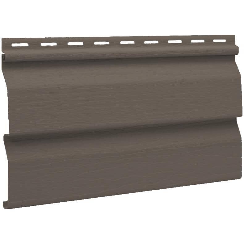 KAYCAN Double 4.5" DaVinci Dutch Lap Cabot Brown Vinyl Siding | Home ...