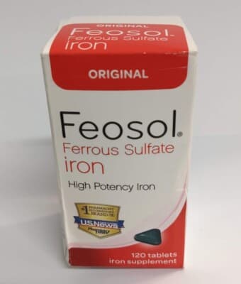 Feosol Ferrous Sulfate High Potency Iron, 120 Tablets ...