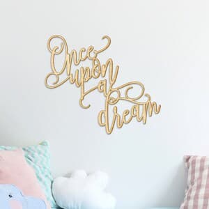 Once Upon a Dream Wood Sign - Wood Sign Art, Nursery Wooden Sign, Laser ...