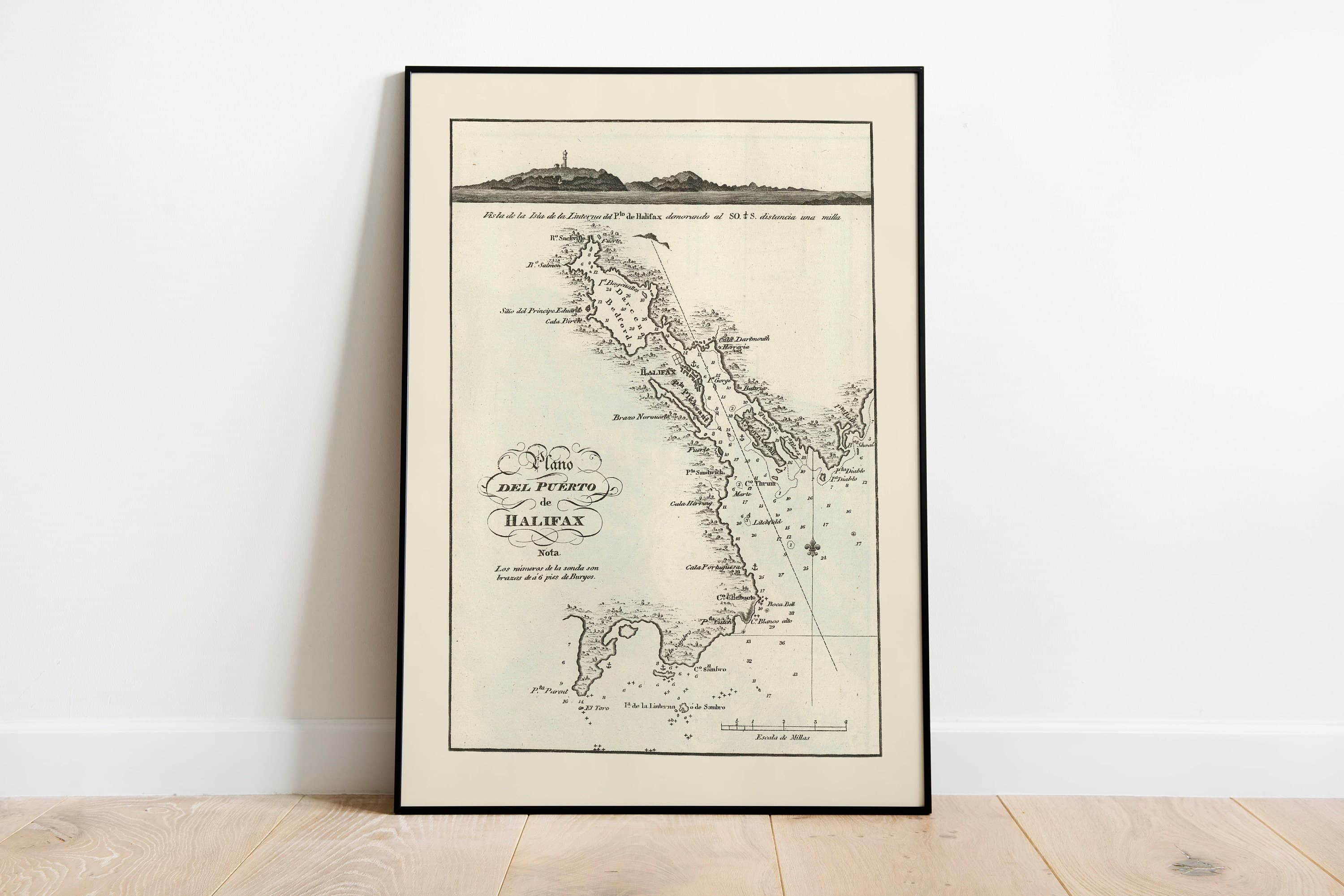 Halifax Nautical Chart Print 1818: Vintage Map Wall Art - Etsy