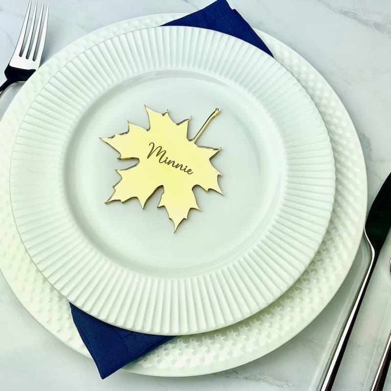 Leaf Place Card - Etsy