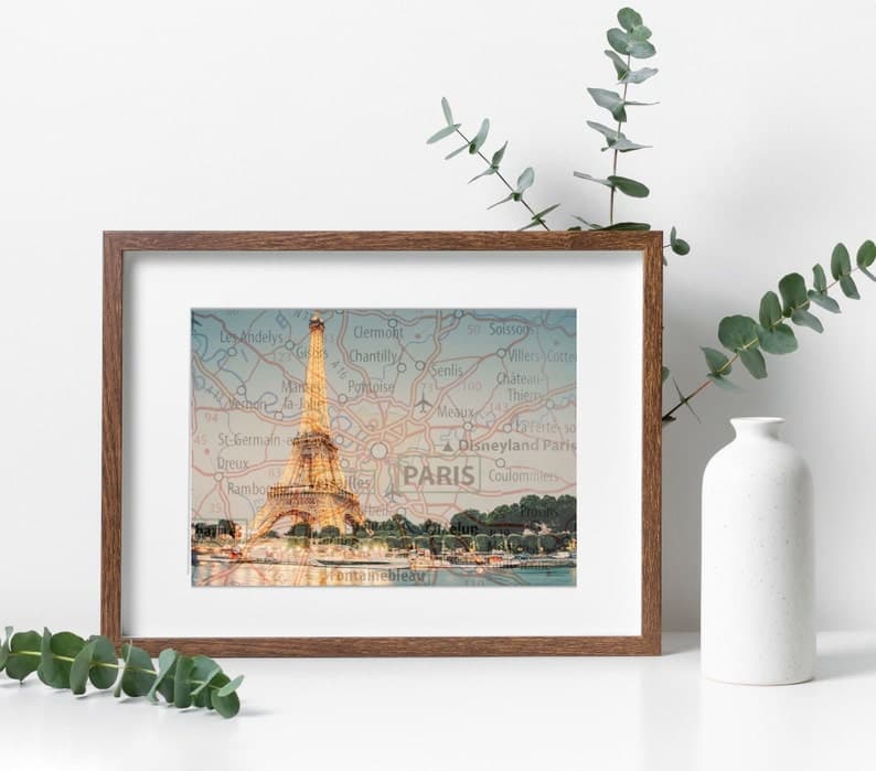 Modern Paris Artwork Printable Photo Paris Landscape Art Eiffel Tower ...