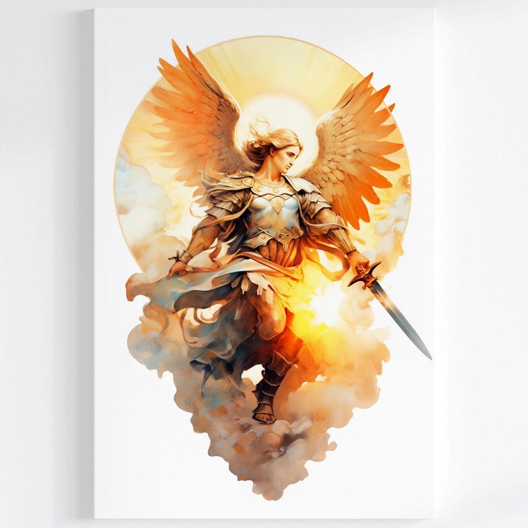 Archangel Saint Michael Premium Canvas & Fine Art Print | Bible Wall ...