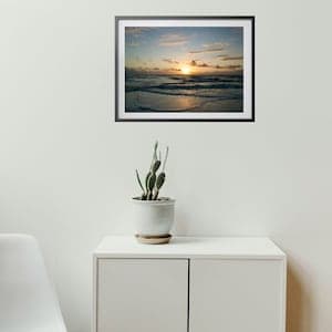 Golden Hour Beach Canvas Print Coastal Sunrise Wall Art Peaceful ...