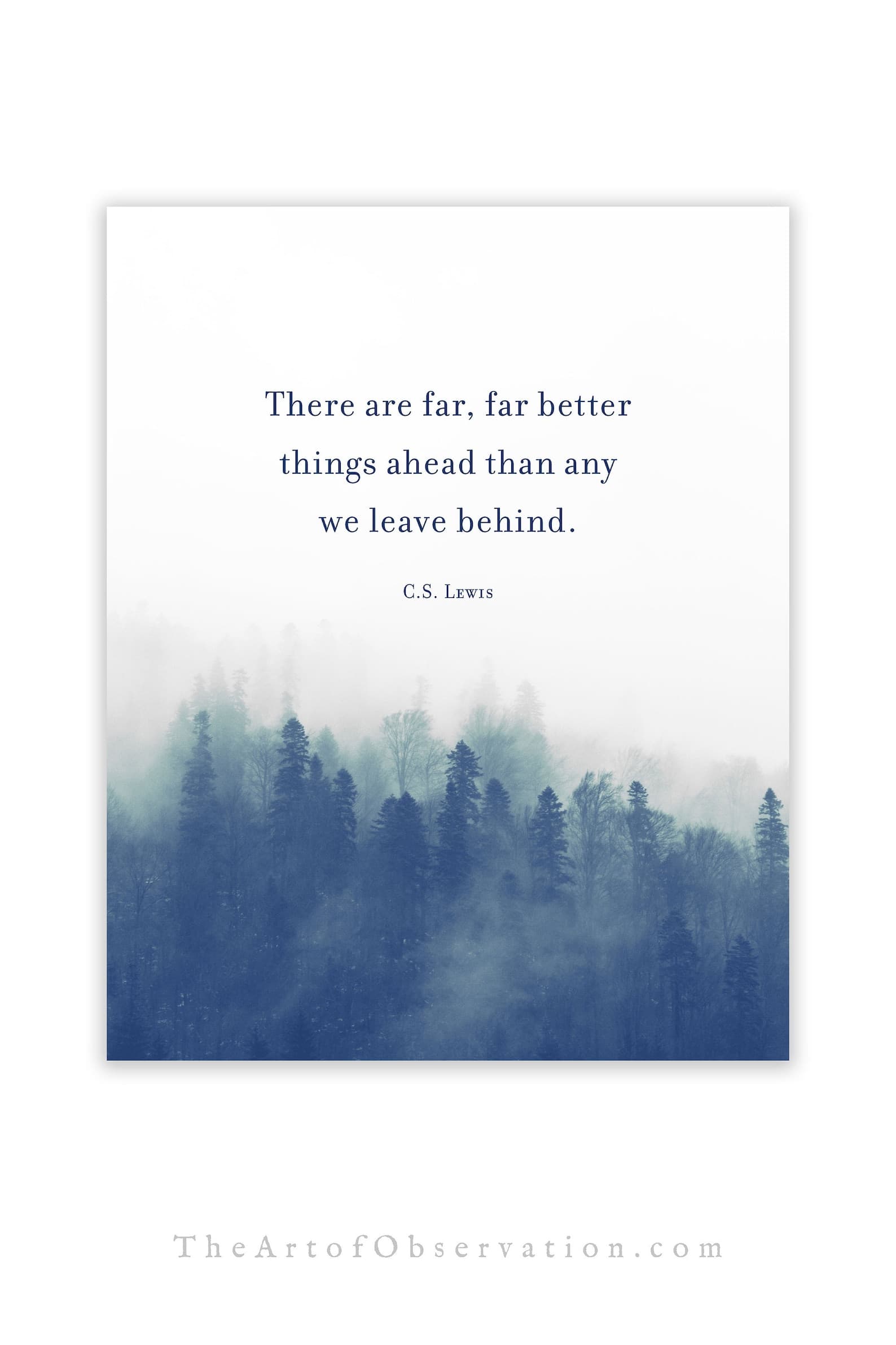 Custom Quote Print Inspirational Wall Art Indigo Blue Misty - Etsy