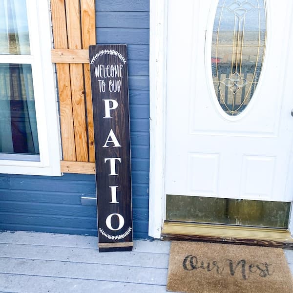 Welcome to Our Patio Sign - Etsy