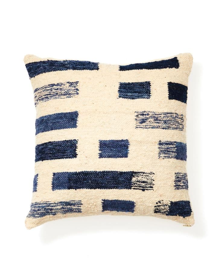 Shadow Pillow Indigo | Throw pillows, Hand weaving, Handwoven throw