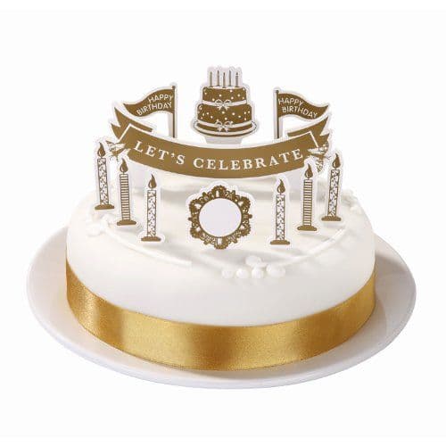DIY Homemade Wedding Cake. | Gold cake topper, Gold cake decorations ...