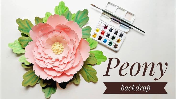 DIY 10" Giant Peony Paper Flower Backdrop