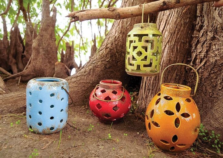 Pierced Ceramic Lanterns - Acacia | Ceramic lantern, Ceramics, Ceramic ...