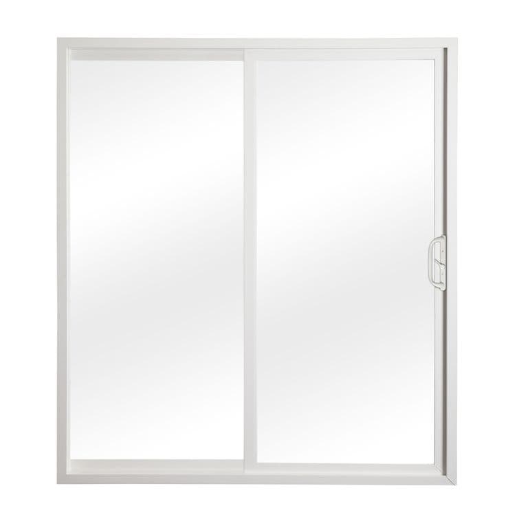 ReliaBilt 72-in x 80-in Clear Glass White Vinyl Universal Reversible ...