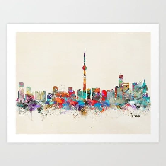 toronto canada skyline Art Print by Bri.buckley | Society6