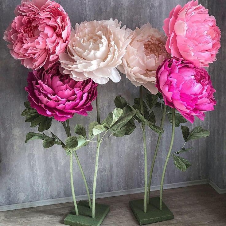 Giant Paper Peony Photo Prop: Handmade Wedding Backdrop Flower - Etsy ...
