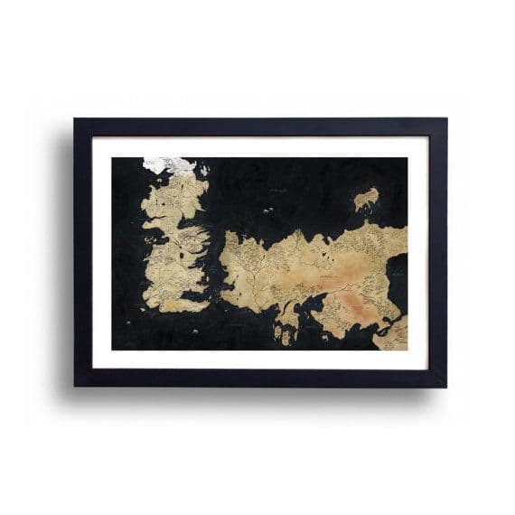 Game of Thrones Map of Westeros and Essos Game of Thrones | Etsy | Game ...