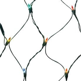 GE 100-Count LED Mini Multicolor LED Staybright Net Christmas String ...