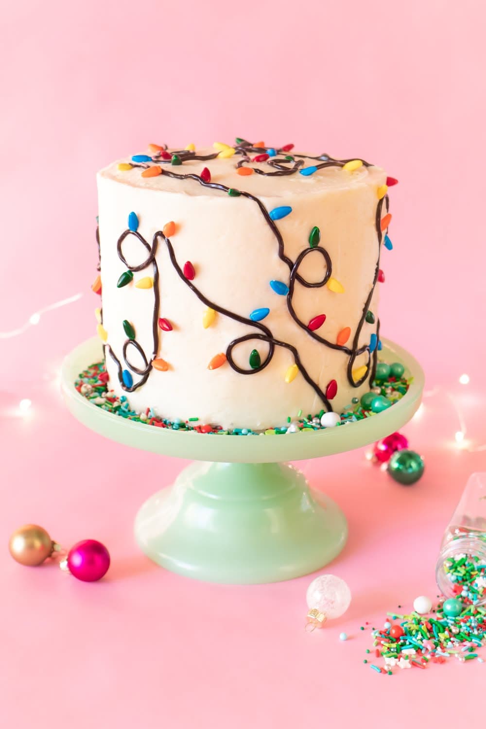 Christmas Themed Cake with Colorful Icing