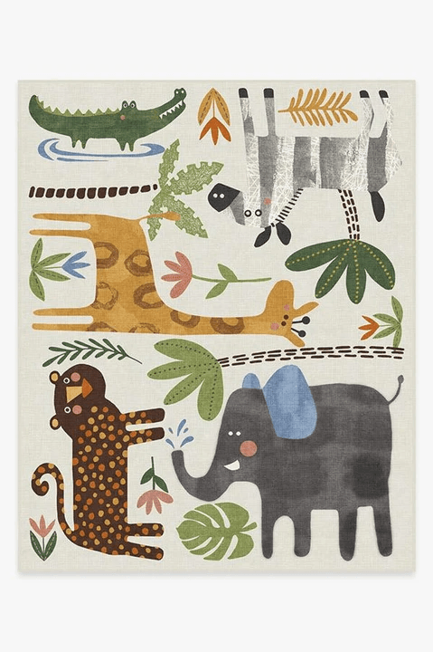 Jungle Safari Multicolor Rug | Washable rugs, Ruggable, Rug stain