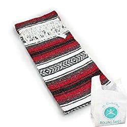 Hand Woven Classic Mexican Yoga Blanket and Rolling Sands Reusable ...