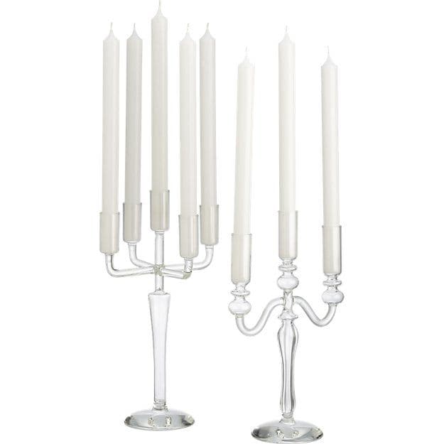 labra holds 5 taper candle holder | CB2 | Glass candelabra, Modern ...
