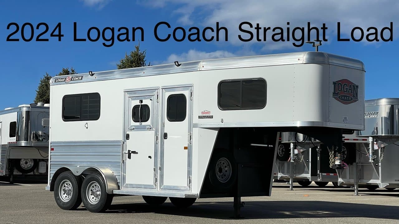 2024 Logan Coach Warmblood Two Horse Straight Load Gooseneck - YouTube