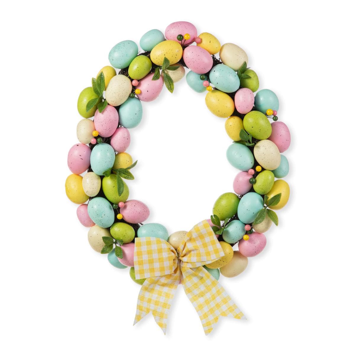 Glitzhome Easter Egg Shaped Eggs Wreath - 23544623 | HSN