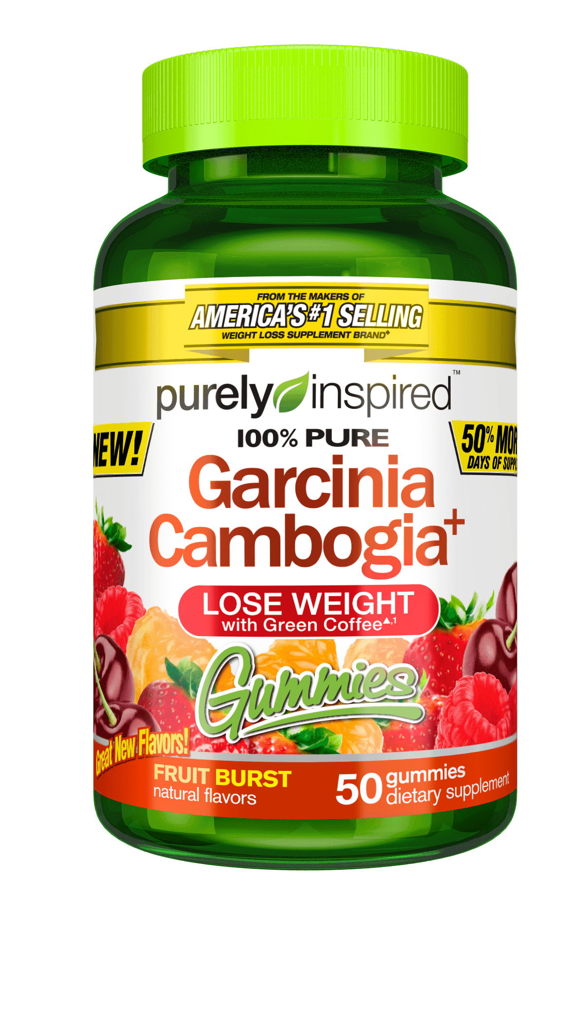 100% Garcinia Cambogia Gummies, Weight Loss Supplements with Green ...