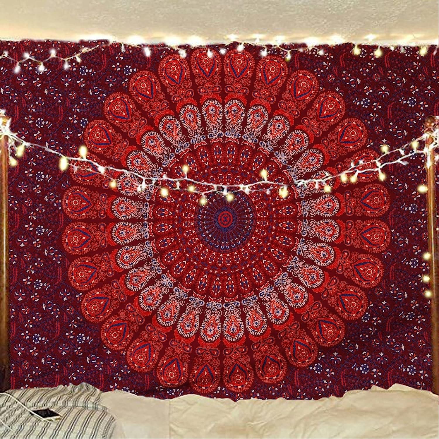 Bless International Indian hippie Bohemian Psychedelic Golden Blue ...