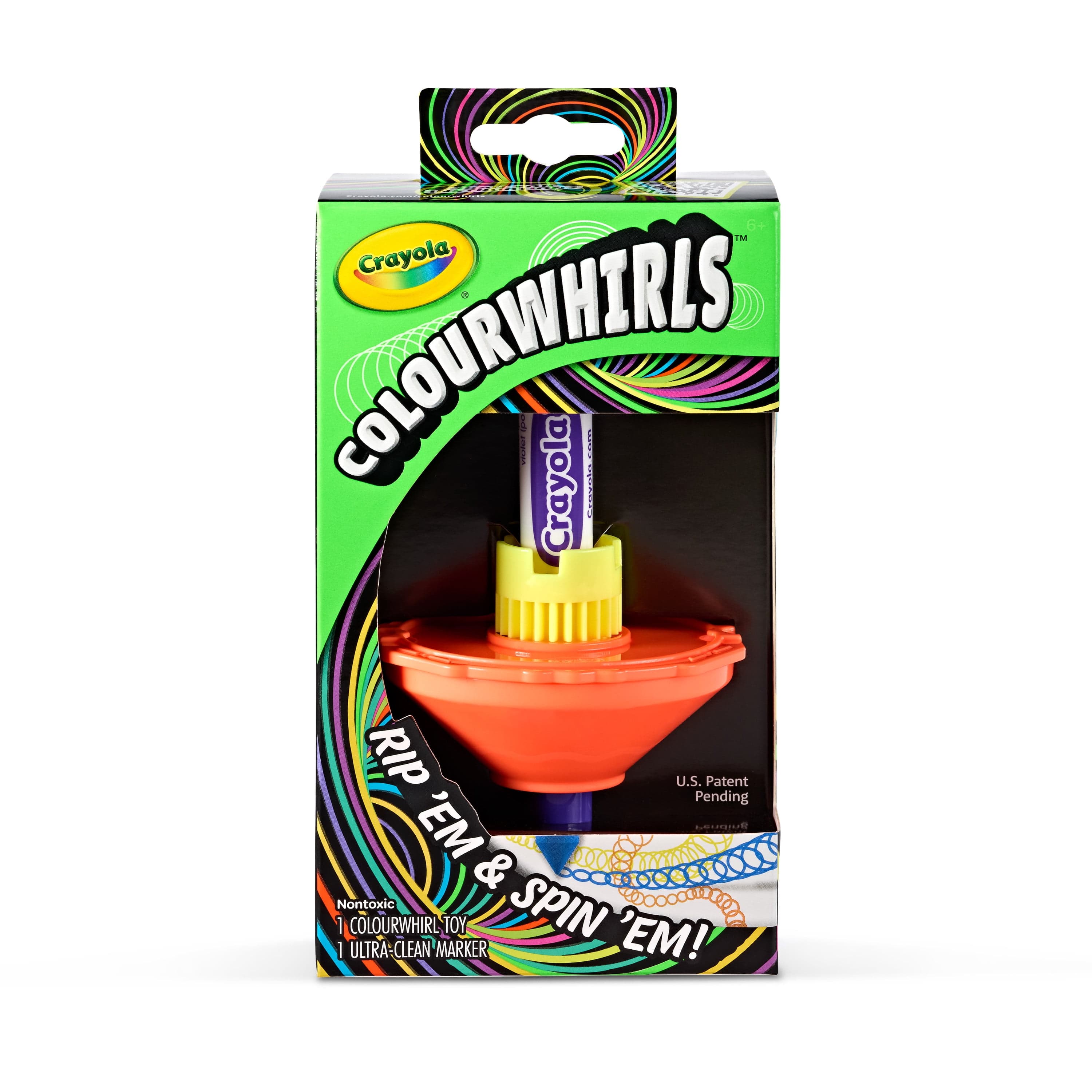Crayola Colourwhirls, 1 Ct Neon, Spin Art Toy with Washable Marker ...