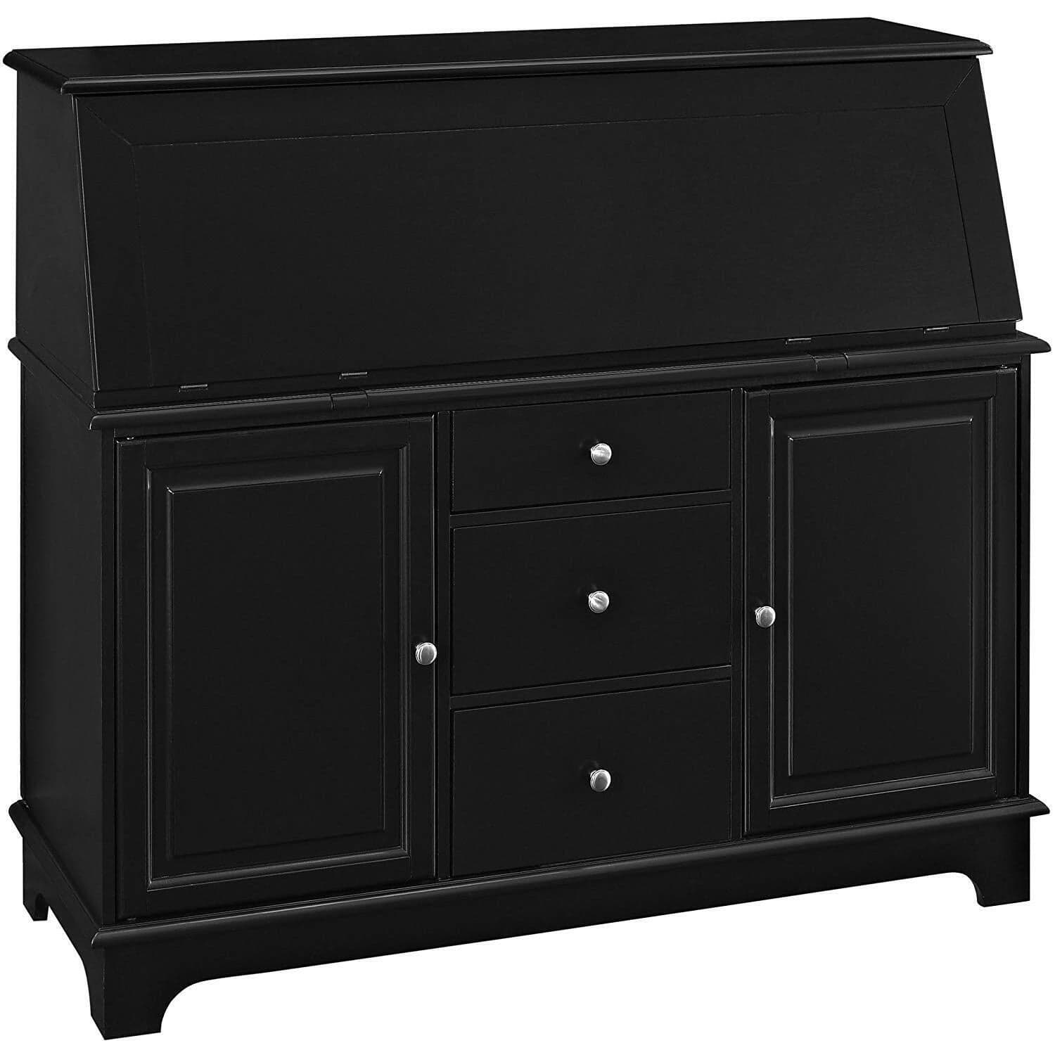 Crosley Furniture Sullivan Secretary Desk, Black - Walmart.com