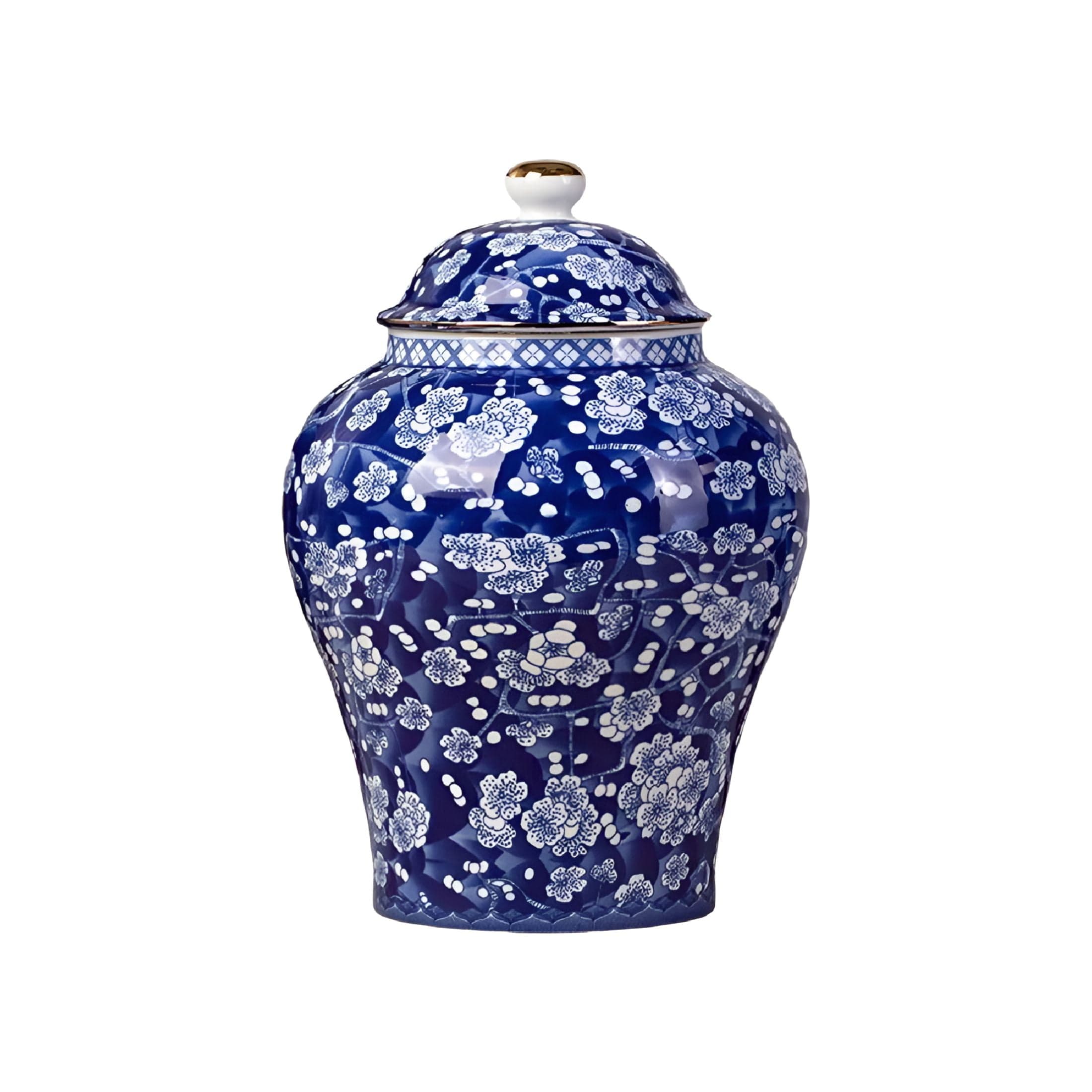 LAMIRO Chinoiserie Blue White Ginger Jars,Porcelain Jar Tea Storage ...