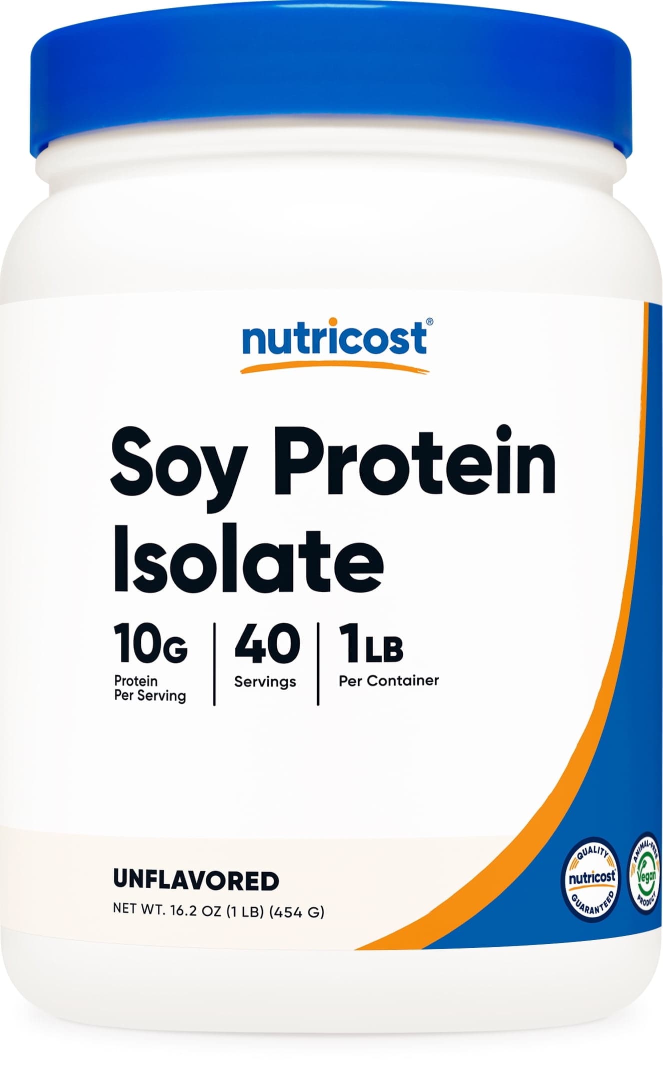 Nutricost Soy Protein Isolate Powder, 1 LB Unflavored - 10 Grams of ...