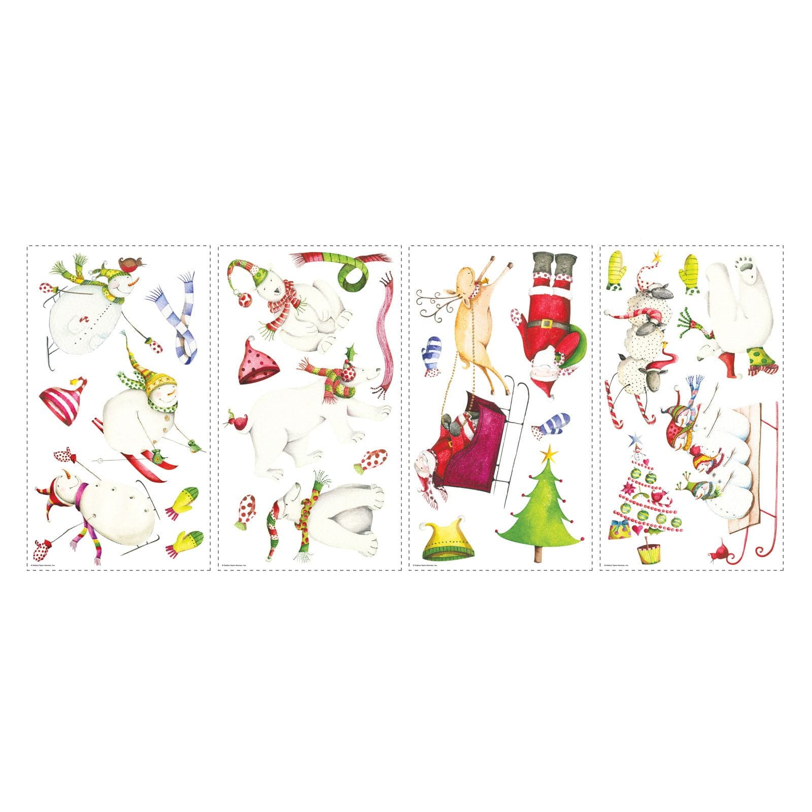 RoomMates Winter Holiday Peel and Stick Wall Decals - Walmart.com