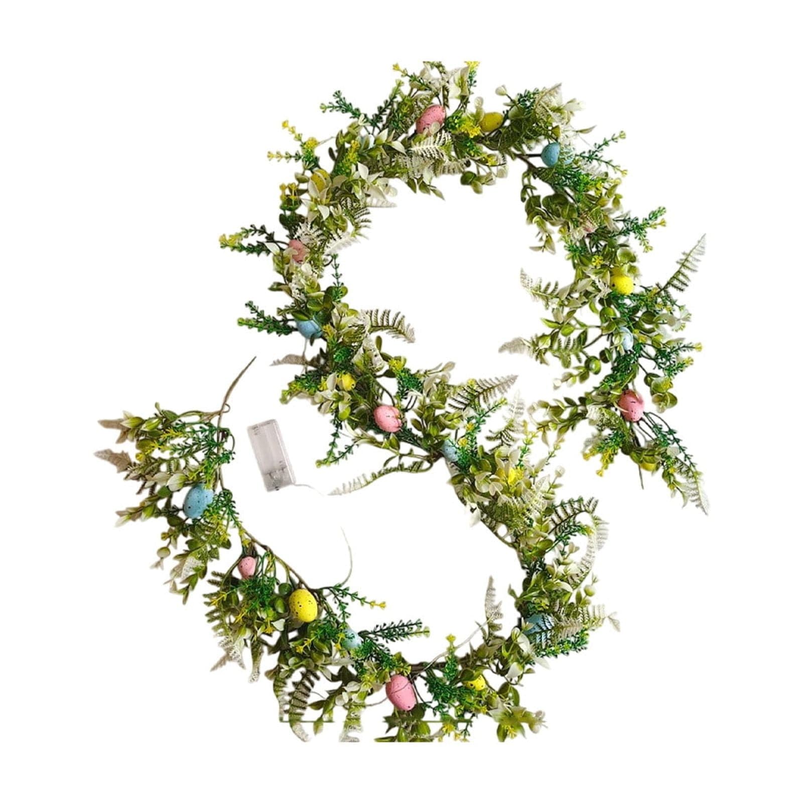 dajkiuy 6.23 FT Lighted Easter Garland,Artificial Garlands with Easter ...