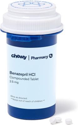 BENAZEPRIL HCL COMPOUNDED Chicken Tablet, 2.5 mg, 60 tablets for ...