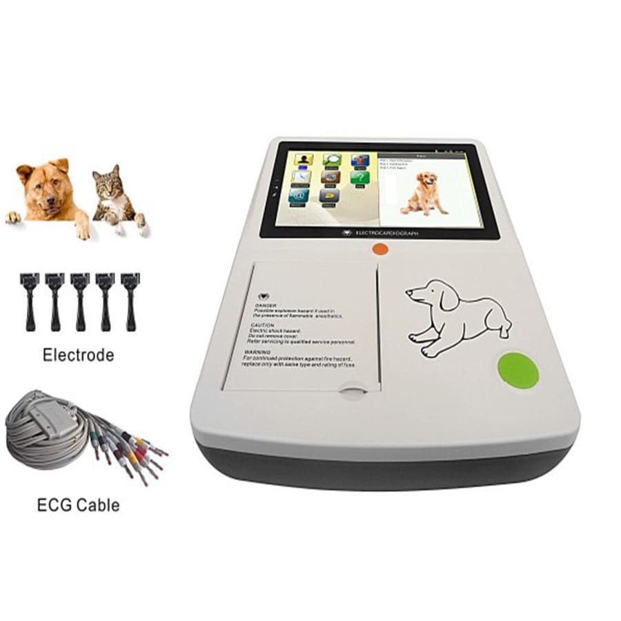 7 Inches A3 12 Lead ECG Vet Equipment Cable and Electrodes ...
