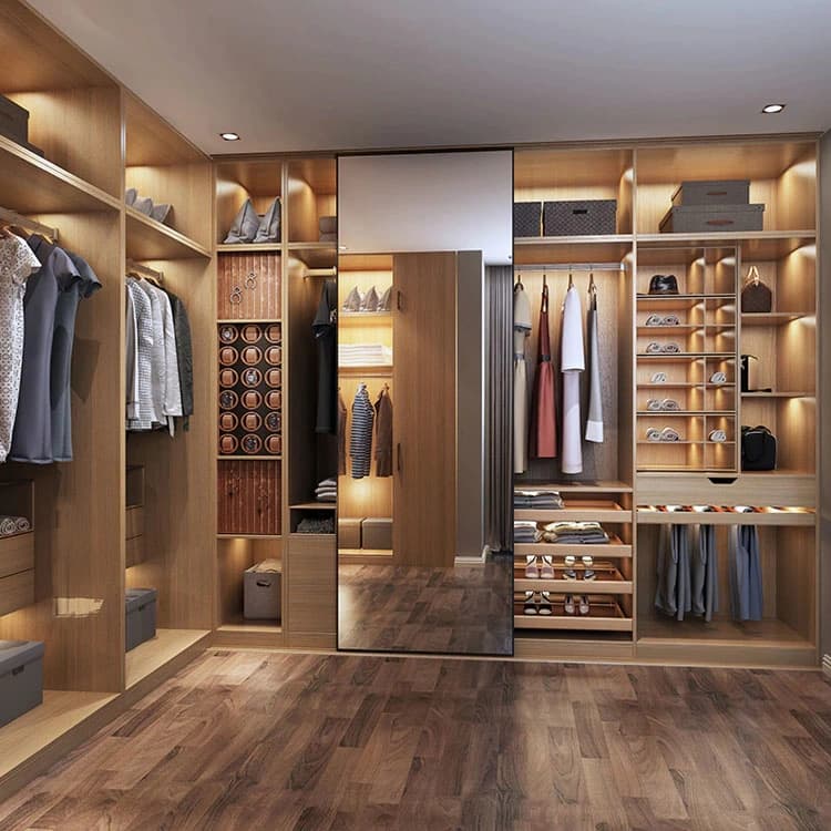 Custom Made Bedroom Wood Built in Wardrobe Storage Cabinet Closets Set ...