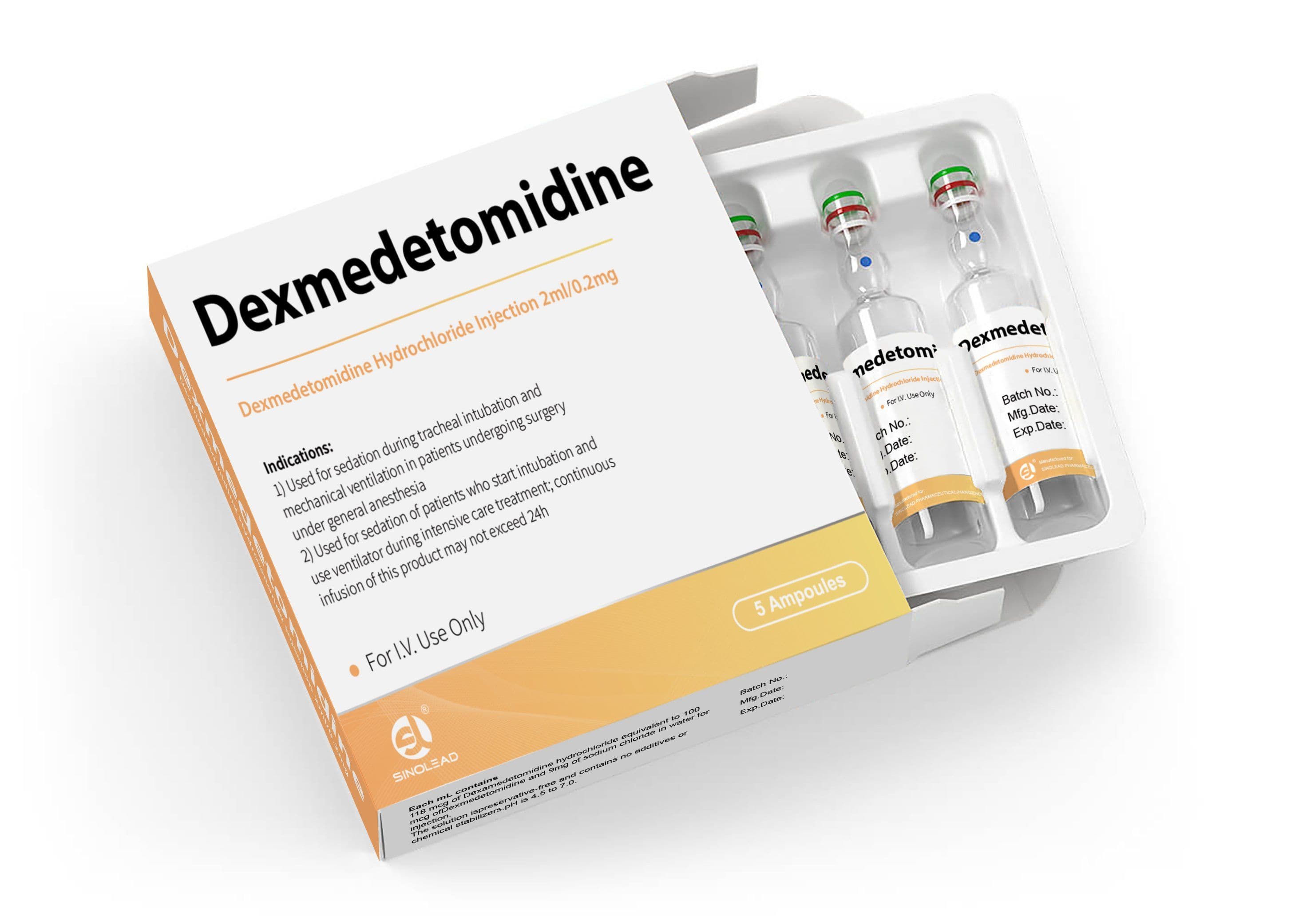 GMP Certified / Dexmedetomidine Hydrochloride Injection 2ml/0.2mg ...