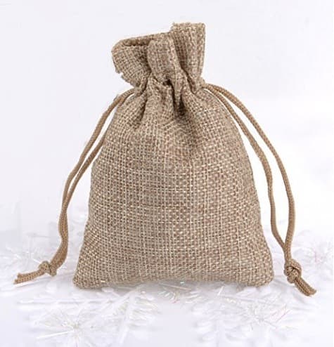 Burlap Candy Bag Linen String Gift Packaging Pouch Small Jute ...