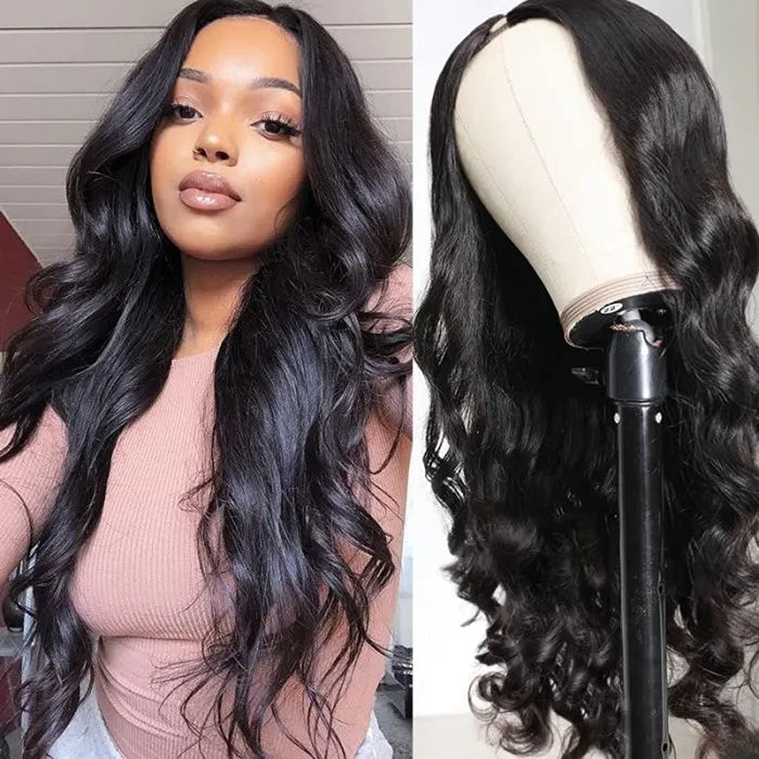UNice Hair Body Wave U Part Wig - 12 inch, Glueless, India | Ubuy