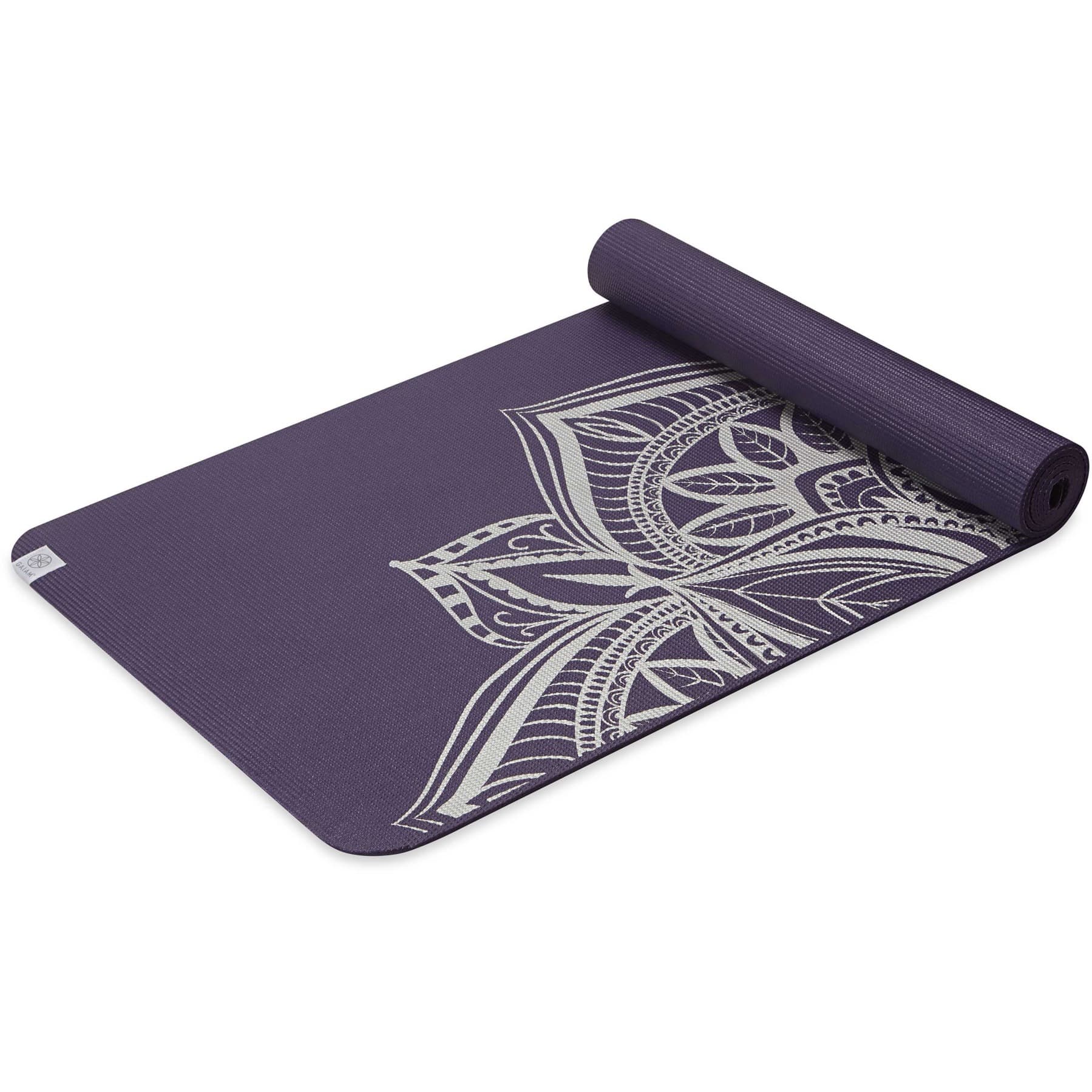 Gaiam Tapis de Yoga - Premium Metallic (6mm) - Aubergine Medallion - BIKE24