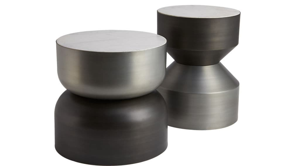 silo metal drum side table | CB2