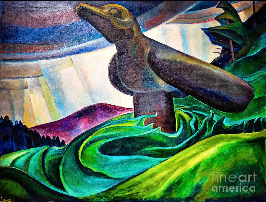 Big Raven 1931 by Emily Carr Painting by Emily Carr | Pixels