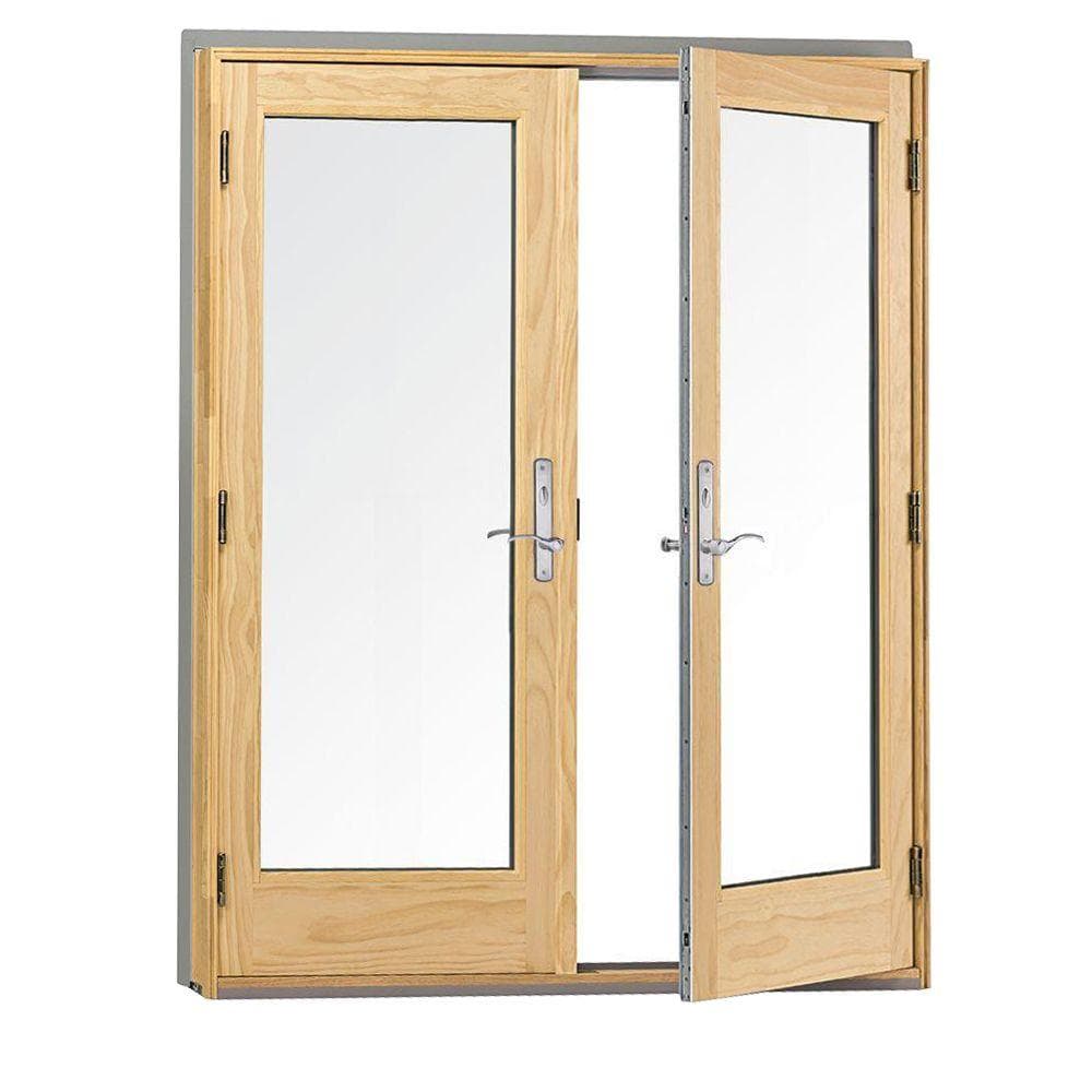 Andersen 60 in. x 80 in. 400 Series Frenchwood White Hinged Inswing ...