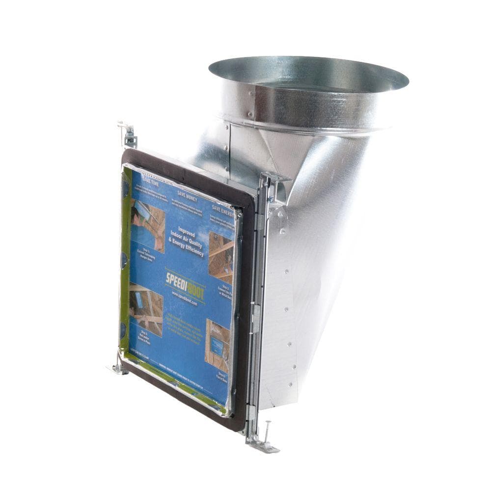 SPEEDI- BOOT 8 in. W x 8 in. gal to 6 in. Diameter 90 Degree Register ...