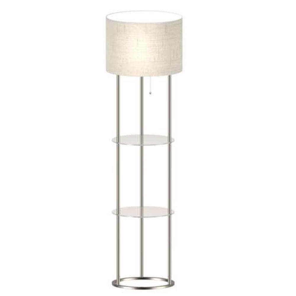 Adesso 61 in. Shelf Floor Lamp with Glass Shelves-AF42889 - The Home Depot