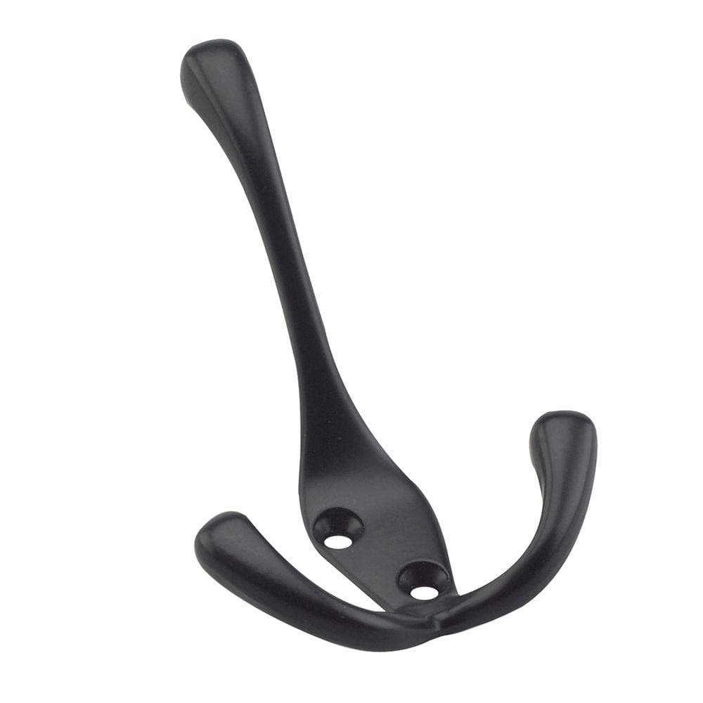 Richelieu Hardware 4-1/2 in. Black Heavy Duty Triple Coat Hook-236FBV ...