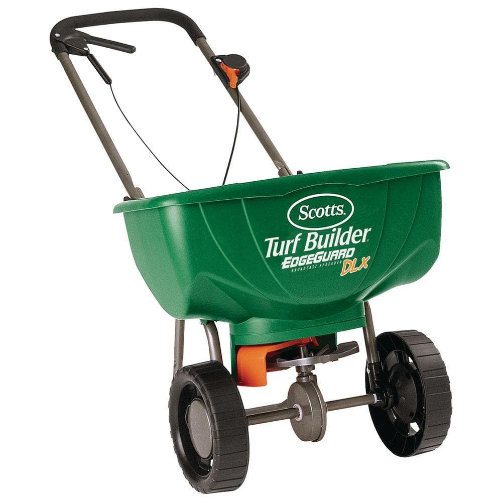 Scotts Turf Builder EdgeGuard DLX Broadcast Spreader-76232 - The Home Depot