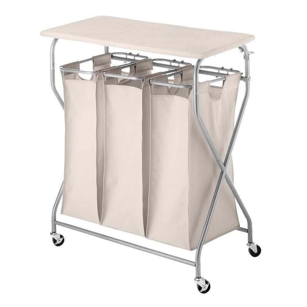 Whitmor Easy-Lift Triple Laundry Sorter with Folding Table-6640-4982 ...