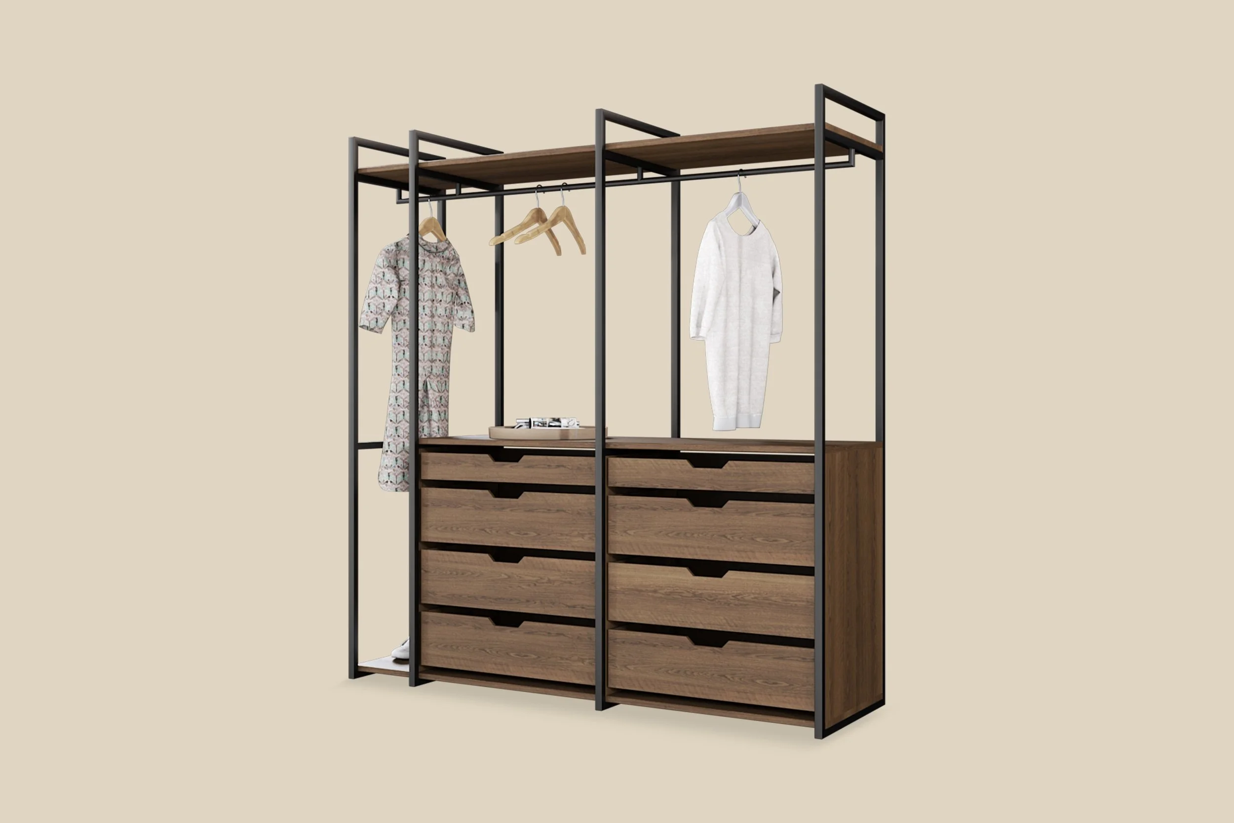 Freestanding Open Wardrobe